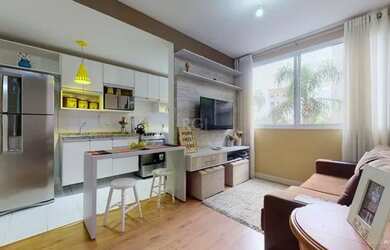 Imagem: O apartamento possui 2 Dormitórios, 1 Banheiro, 1 Vaga na garagem