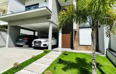 Imagem: A casa em condomínio possui 4 Dormitórios, 3 Banheiros, 4