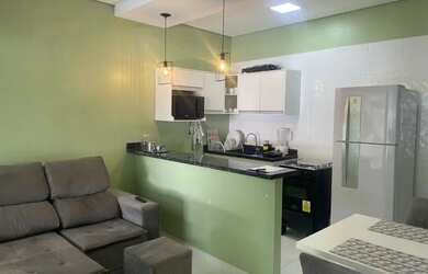 Imagem: O apartamento possui 1 Dormitório, 1 Banheiro, 1 Vaga na garagem