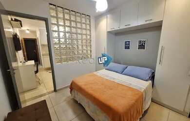 Imagem: O studio possui 1 Dormitório, 1 Banheiro e 25m² de Área e