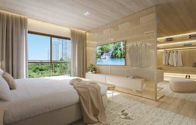 Imagem: O apartamento possui 3 Dormitórios, 5 Banheiros, 2 Vagas na