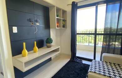 Imagem: O apartamento possui 1 Dormitório, 1 Banheiro, 1 Vaga na garagem