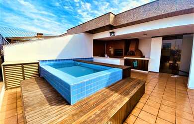 Imagem: O apartamento na cobertura possui 4 Dormitórios, 4 Banheiros