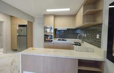 Imagem: O apartamento possui 1 Dormitório, 1 Banheiro, 1 Vaga na garagem