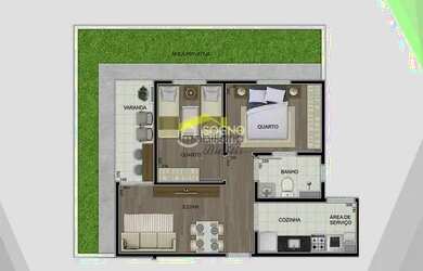 Imagem 12: Apartamento com área privativa à venda, 2 quartos, 1 suíte, 1 vaga,...