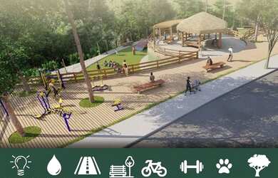 Imagem: O terreno possui 360m² de Área e está localizado em Parque