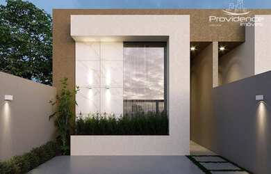 Imagem: A casa possui 3 Dormitórios, 1 Banheiro, 2 Vagas na garagem