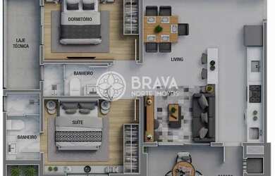 Imagem 8: BRAVA BREEZE. 76m² de Área, 2 Banheirose2 Dormitórios