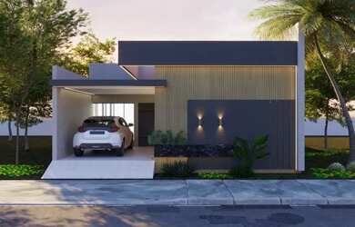 Imagem: A casa em condomínio possui 3 Dormitórios, 2 Banheiros, 1