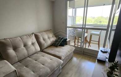 Imagem: O apartamento possui 1 Dormitório, 1 Banheiro, 1 Vaga na garagem