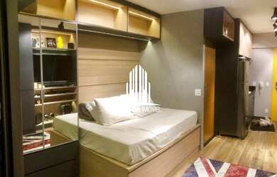 Imagem: O apartamento possui 1 Dormitório, 1 Banheiro, 28m² de Área