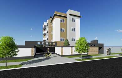 Imagem: O apartamento possui 2 Dormitórios, 1 Banheiro, 1 Vaga na garagem