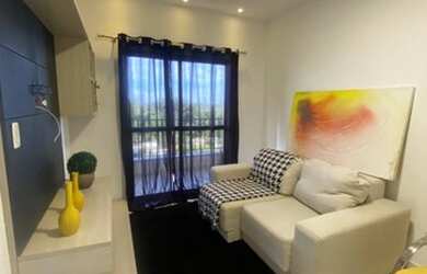 Imagem: O apartamento possui 1 Dormitório, 1 Banheiro, 1 Vaga na garagem