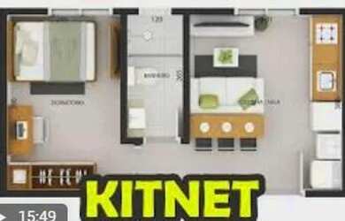 Imagem: A casa possui 1 Dormitório, 1 Banheiro, 1 Vaga na garagem e