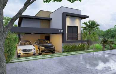 Imagem: A casa possui 3 Dormitórios, 4 Banheiros, 2 Vagas na garagem