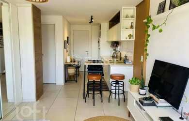 Imagem: A kitnet possui 1 Dormitório, 1 Banheiro, 1 Vaga na garagem