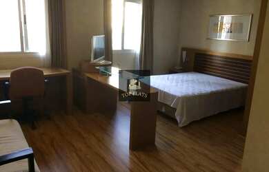 Imagem: O studio possui 1 Dormitório, 1 Banheiro, 1 Vaga na garagem