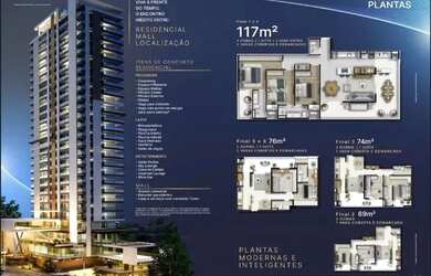 Imagem: O apartamento possui 3 Dormitórios, 3 Banheiros, 2 Vagas na