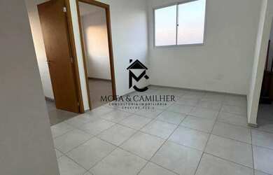 Imagem: O apartamento possui 2 Dormitórios, 1 Banheiro, 1 Vaga na garagem