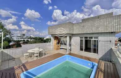 Imagem: O apartamento na cobertura possui 4 Dormitórios, 3 Banheiros