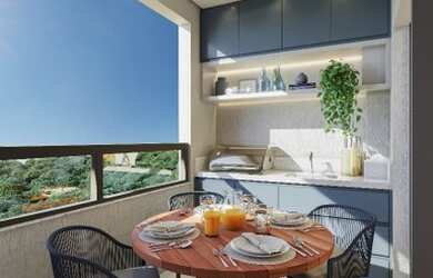 Imagem 12: Sensia Ponta Negra. Varanda, Imóvel novo, 63m² de Áreae1 Vaga na garagem