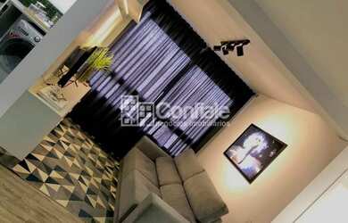 Imagem: O apartamento possui 2 Dormitórios, 1 Banheiro, 1 Vaga na garagem