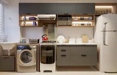 Imagem: O apartamento possui 2 Dormitórios, 1 Banheiro, 1 Vaga na garagem