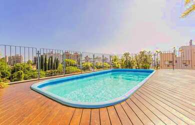 Imagem: O apartamento na cobertura possui 3 Dormitórios, 5 Banheiros