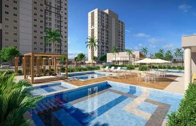 Imagem: O apartamento possui 2 Dormitórios, 1 Banheiro, 1 Vaga na garagem