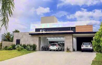 Imagem: A casa em condomínio possui 4 Dormitórios, 5 Banheiros, 4