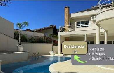 Imagem: A casa em condomínio possui 4 Dormitórios, 5 Banheiros, 5