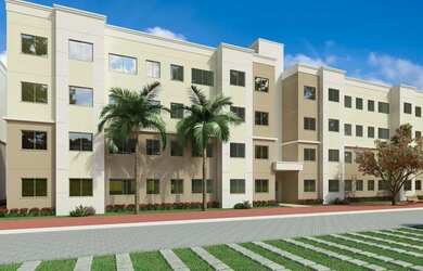 Imagem: O apartamento possui 2 Dormitórios, 1 Banheiro, 2 Vagas na