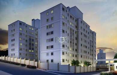 Imagem: O apartamento possui 2 Dormitórios, 1 Banheiro, 1 Vaga na garagem