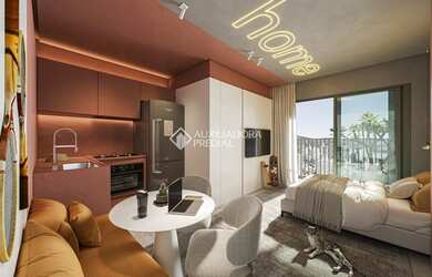 Imagem: O studio possui 1 Dormitório, 1 Banheiro, 1 Vaga na garagem