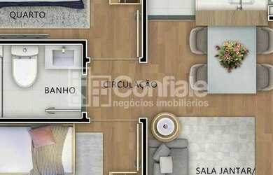 Imagem 7: Apartamento Padrão. Piscina, Churrasqueira, 38m² de Áreae1 Vaga na...