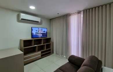 Imagem: O apartamento possui 1 Dormitório, 1 Banheiro, 1 Vaga na garagem