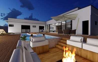 Imagem: A casa em condomínio possui 4 Dormitórios, 4 Banheiros, 5