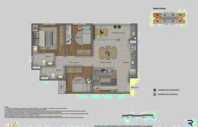 Imagem 5: Apartamento à venda no Elo Paradise com 2 quartos e 56m²