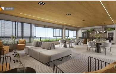 Imagem: O apartamento possui 1 Dormitório, 1 Banheiro, 1 Vaga na garagem