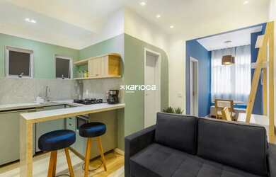 Imagem: O apartamento possui 1 Dormitório, 1 Banheiro, 40m² de Área