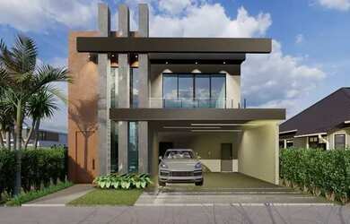 Imagem: A casa em condomínio possui 3 Dormitórios, 3 Banheiros, 4