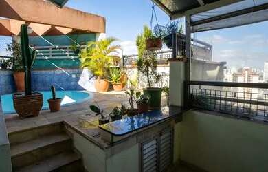 Imagem: O apartamento na cobertura possui 3 Dormitórios, 4 Banheiros