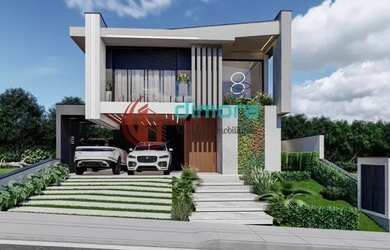 Imagem: A casa possui 4 Dormitórios, 5 Banheiros, 4 Vagas na garagem