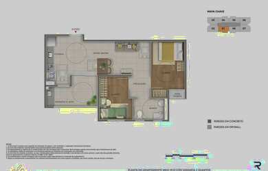 Imagem 8: Apartamento à venda no Elo Paradise com 2 quartos e 56m²