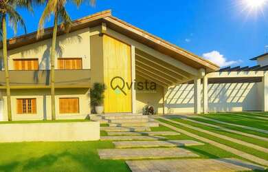 Imagem: A casa em condomínio possui 5 Dormitórios, 5 Banheiros, 4