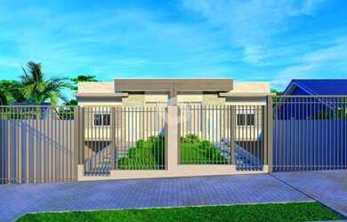 Imagem: A casa possui 2 Dormitórios, 2 Banheiros, 2 Vagas na garagem