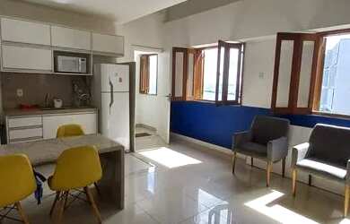 Imagem: O apartamento possui 1 Dormitório, 2 Banheiros, 1 Vaga na garagem