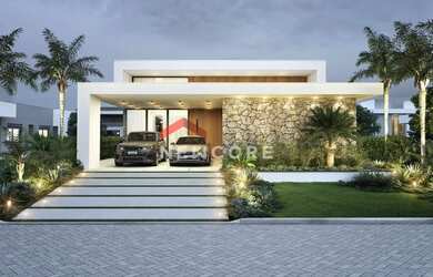 Imagem: A casa em condomínio possui 4 Dormitórios, 5 Banheiros, 2