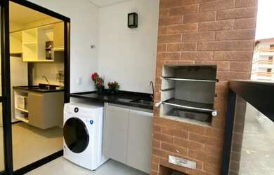 Imagem: O apartamento possui 1 Dormitório, 1 Banheiro, 1 Vaga na garagem