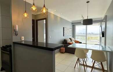 Imagem: O apartamento possui 1 Dormitório, 1 Banheiro, 1 Vaga na garagem